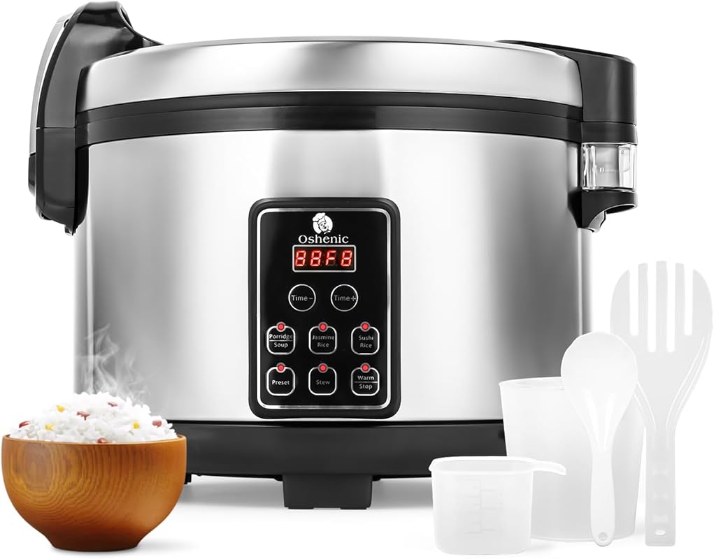 Commercial 84-Cup Rice Cooker & Warmer, 15L, Extra Large, 1350W, LED D