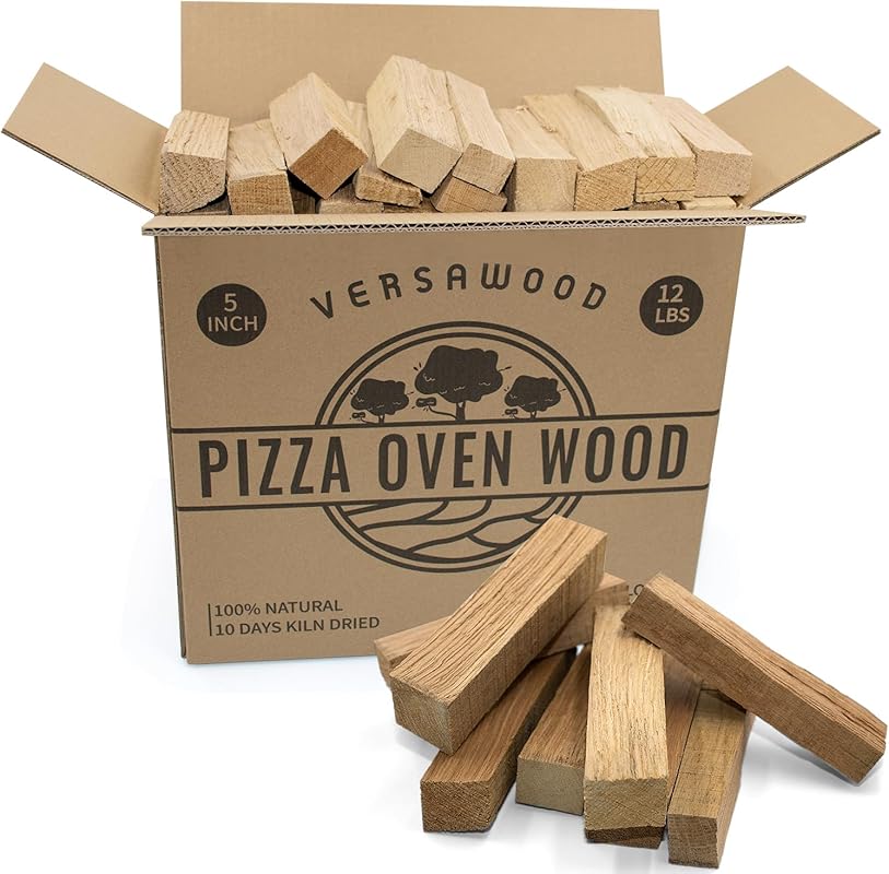 Kiln-Dried Oak Pizza Oven Wood, 5-Inch Barkless Logs for Ooni & Solo S
