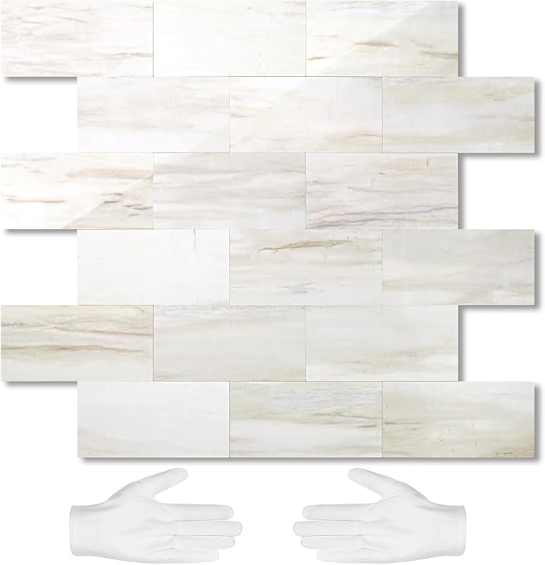 STICKGOO 10-Sheet Eurasia Beige Subway Tile Peel and Stick Backsplash,