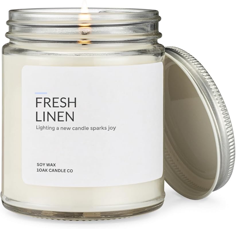 1OAK Fresh Linen & Clean Cotton Soy Wax Candle