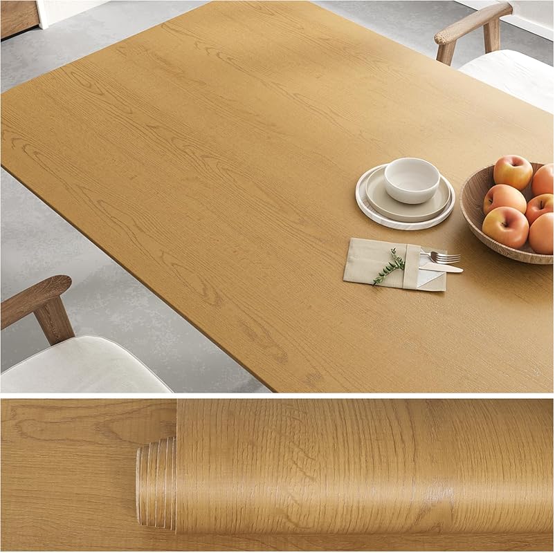 VEELIKE Honey Oak Wood Contact Paper Peel and Stick Wallpaper, Waterpr