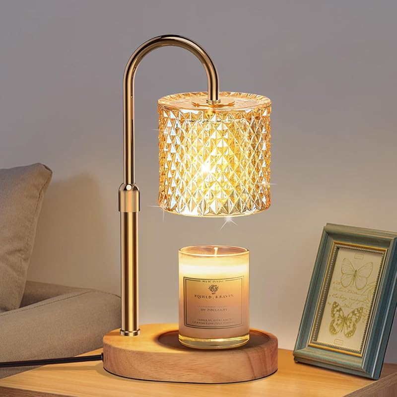 Candle Warmer Lamp with Timer, Dimmer & Adjustable Height for Home Dec