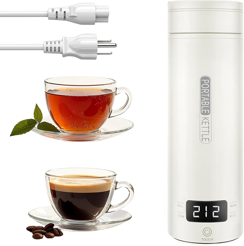 Portable Electric Travel Kettle, 110V, 316 SS Liner with 4 Temp Speeds