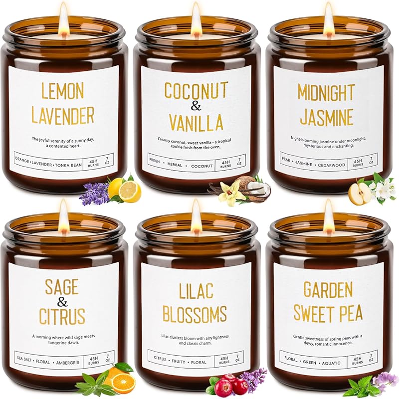 42oz Scented Soy Wax Candles Non-Toxic with Lavender & Coconut for Hom