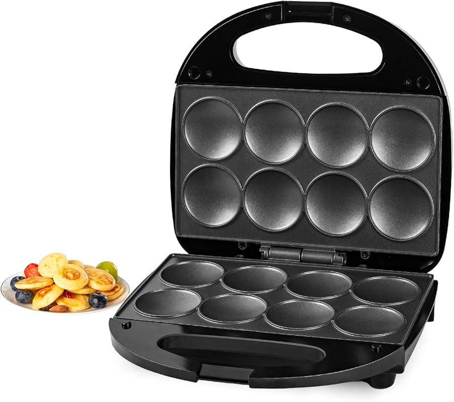 Electric Mini Pancake Maker Machine, Nonstick with Quick Heat-Up to Ma