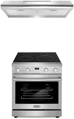 Cosmo 2-Pc Kitchen Appliance Package: 30" Slide-In Electric Range & 30