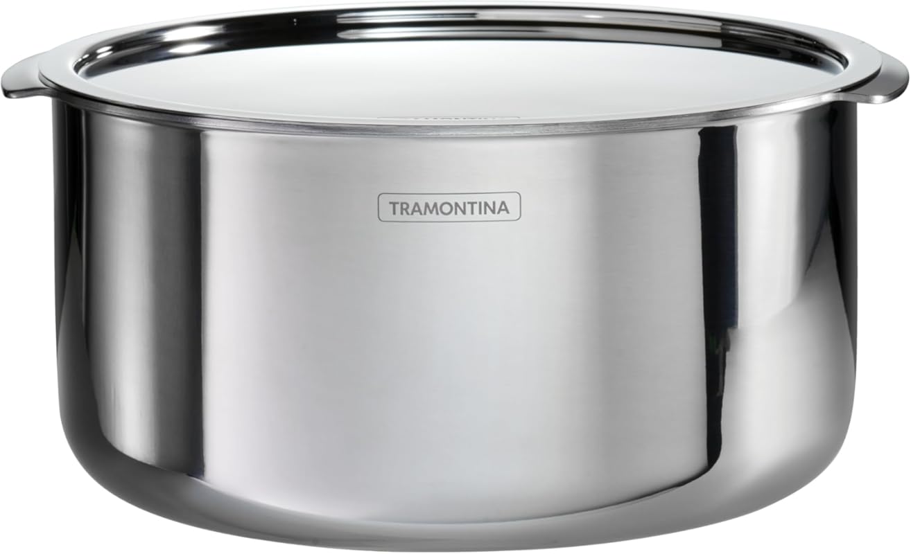 Tramontina Utsava 5.75-Quart Tri-Ply Stainless Steel Tope with Lid, La