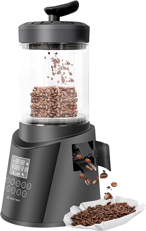 Smart Home Coffee Bean Roaster (Ver1.1): Digital Display, 300g, Auto/M
