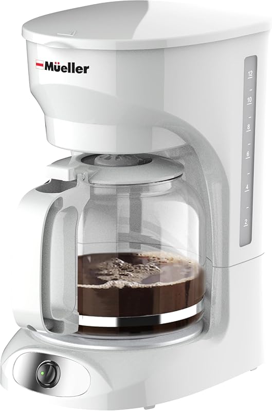 MUELLER HOME 12-Cup Coffee Maker with Borosilicate Carafe, Auto-Off, R
