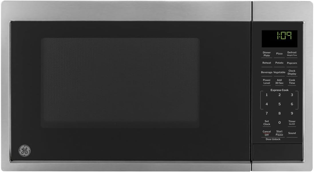 GE 0.9 Cu Ft Capacity Built-In Microwave Oven, Compact and Space-Savin