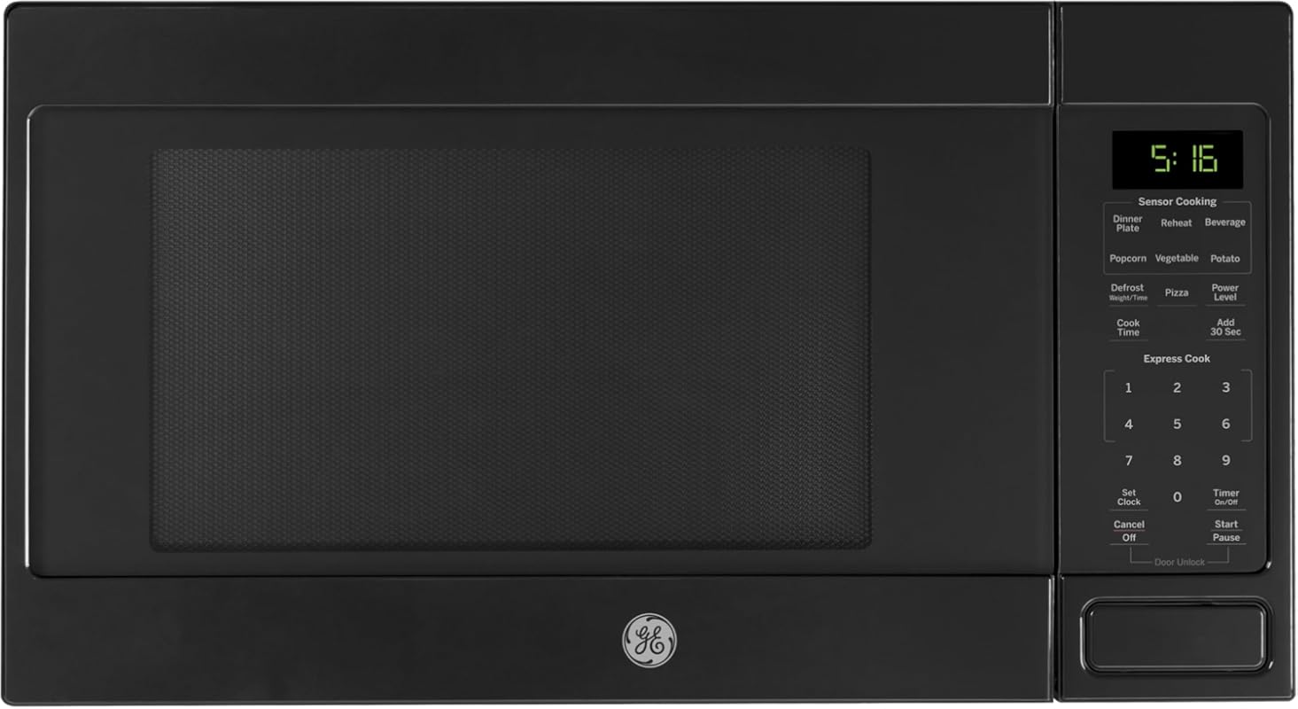 GE GCST16S1WBB 1.6 Cu Ft Countertop Microwave Oven, 1150W, 8 Auto Sett