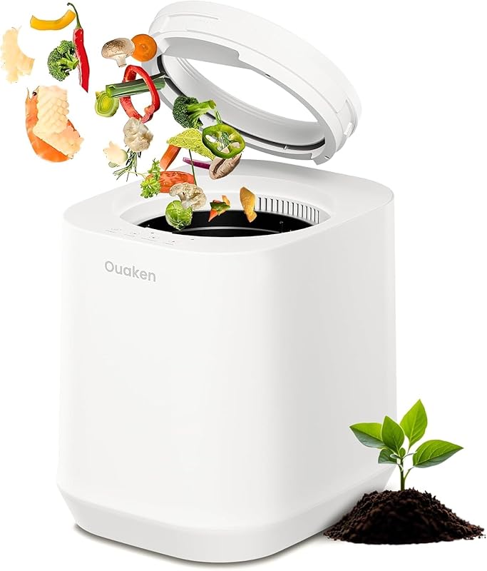 4L Electric Smart Countertop Composter for Kitchen, Odorless & Auto-Cl