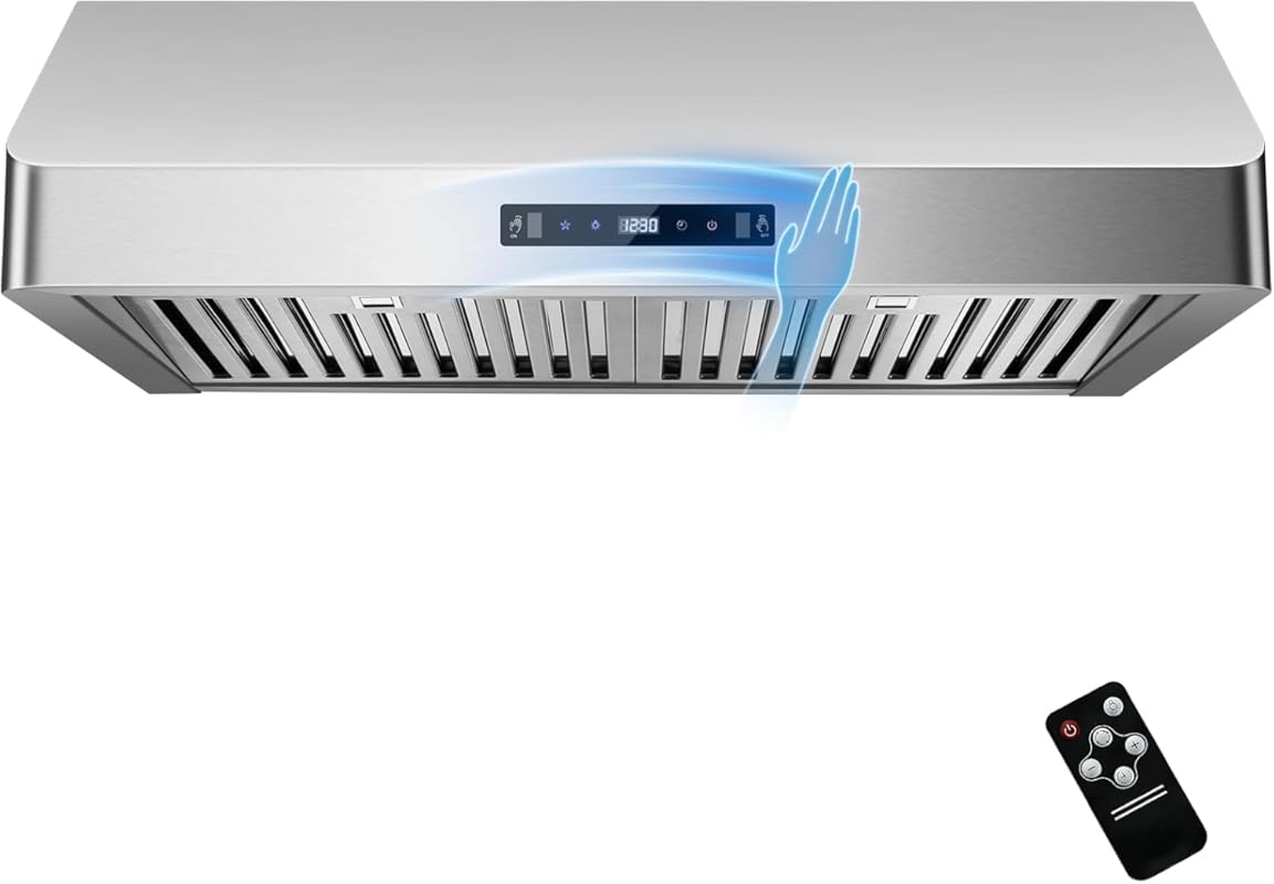 900 CFM 30-Inch Under Cabinet Range Hood Ducted/Ductless Gesture Remot