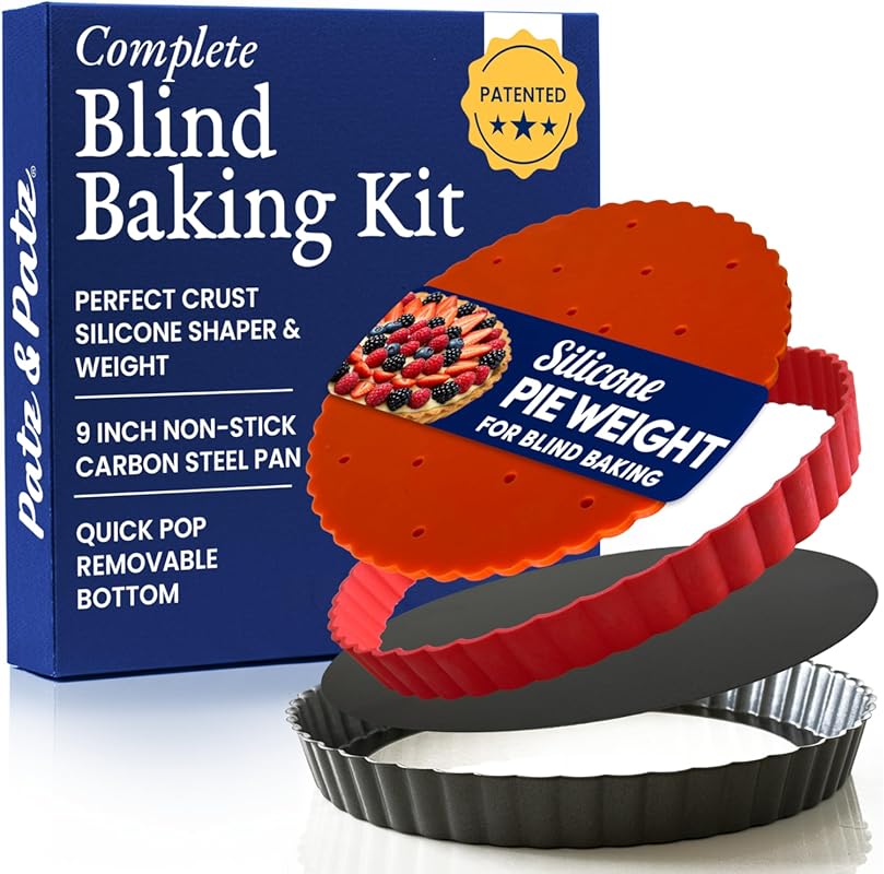 Classic All-in-One 9-Inch Tart Pan Set with Removable Bottom, Silicone