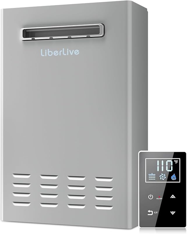 130,000 BTU Outdoor Natural Gas Tankless Water Heater, 5.3 GPM, On-Dem