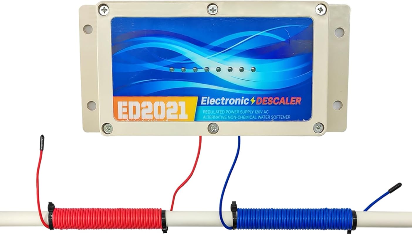 Whole House Electronic Water Descaler, Salt-Free Conditioner, Reduces