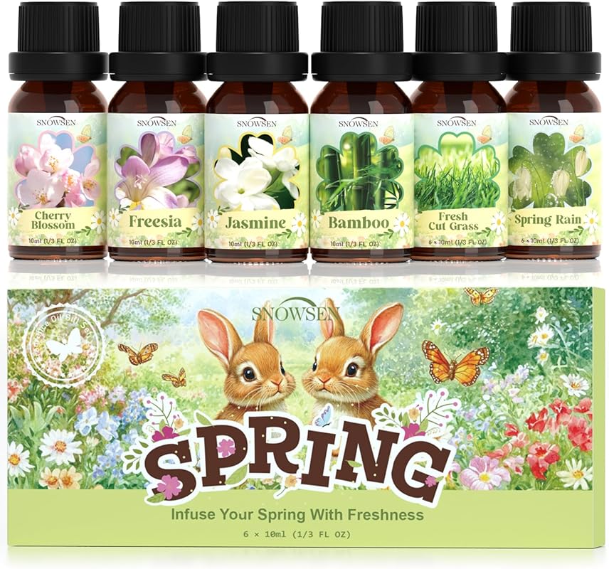 Premium Spring Essential Oil Set for Diffuser, Candle Making, Aromathe