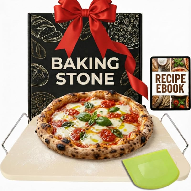 Durable 15-inch Rectangular Cordierite Baking Stone for Oven & Bread,