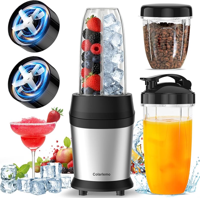 12-Piece Personal Smoothie Blender: 25000 RPM for Ice, Smoothies & Fro