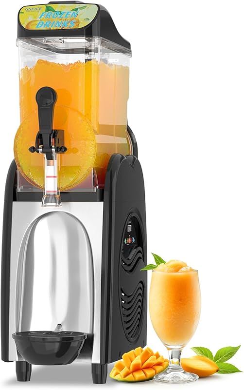 4 Gallon Stainless Steel Slushie Machine for Home Parties, Single Froz