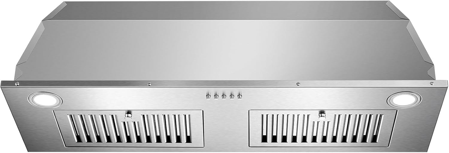 36-inch Stainless Steel Range Hood Insert 700 CFM, Ducted/Ductless Con