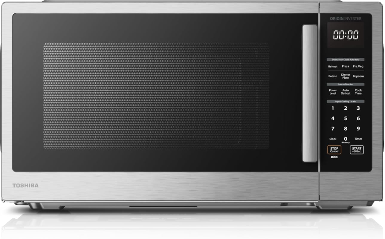 TOSHIBA ML4-EM22PAIT(SS) 2.2 Cu Ft Countertop Microwave, 1200W, Sensor