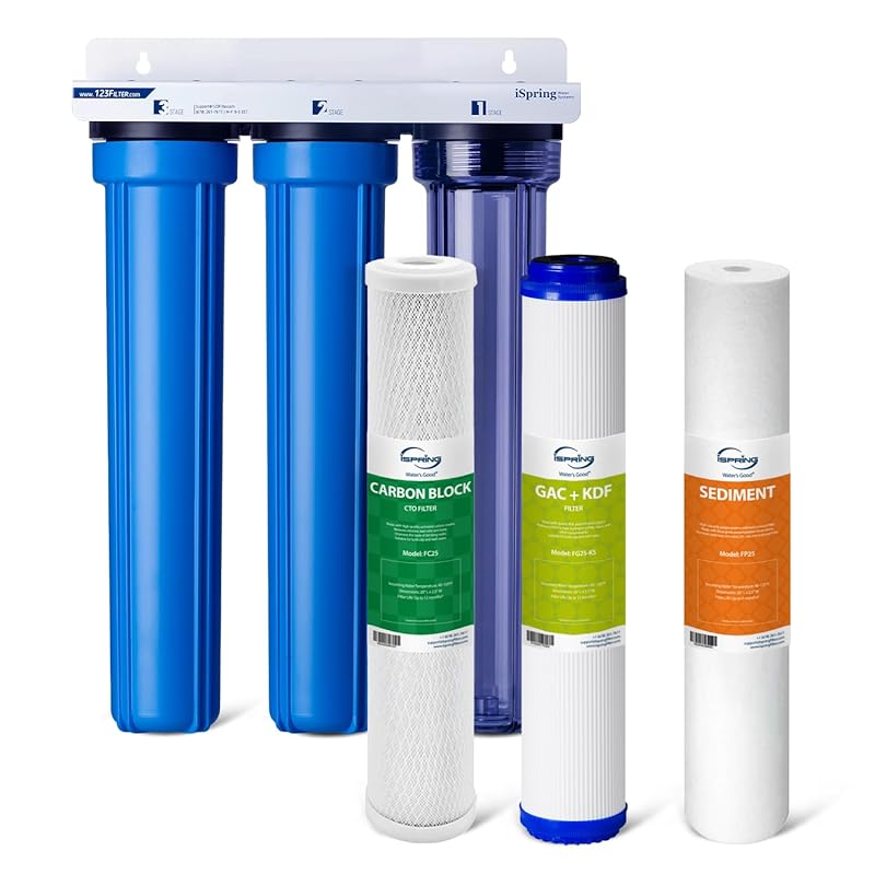 iSpring WCB32C-KS 3-Stage Whole House Water Filter System for Lead, PF