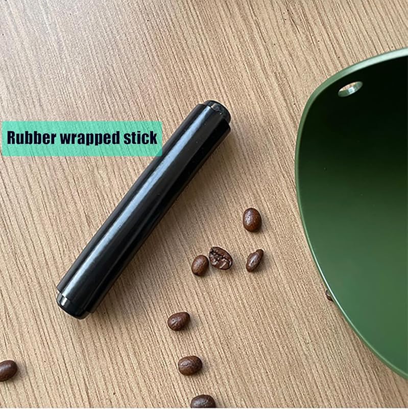 Barista Style 4.6 Inch Black Coffee Knock Box with Removable Rod and N