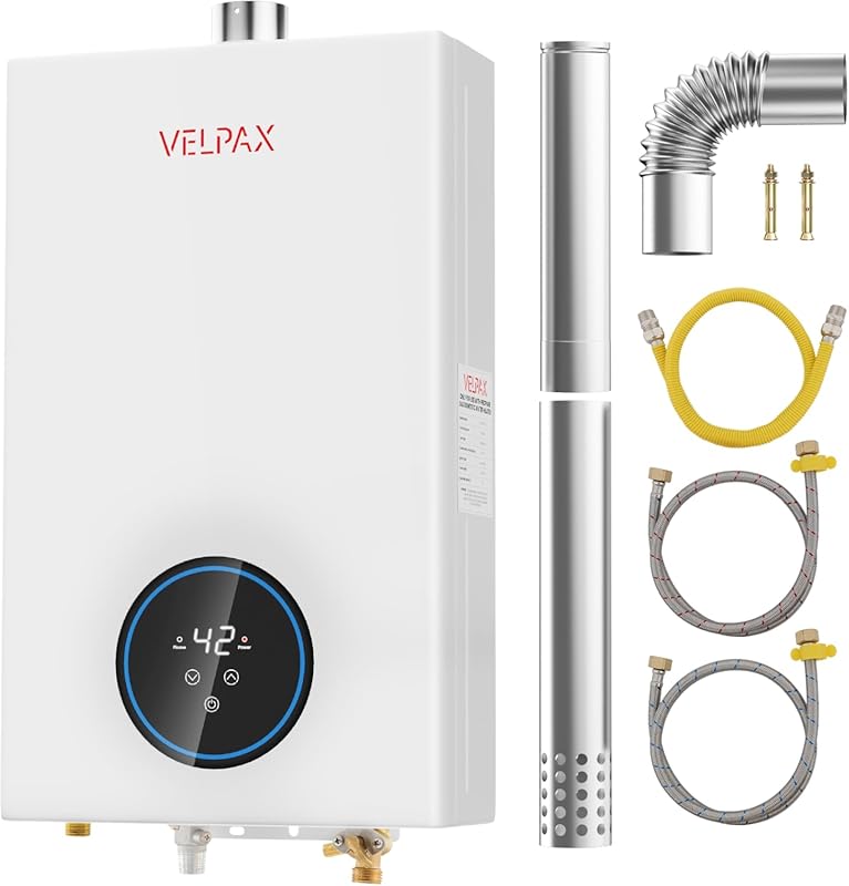 Indoor Propane Tankless Water Heater, 4.74 GPM, 18L, Instant Hot Water