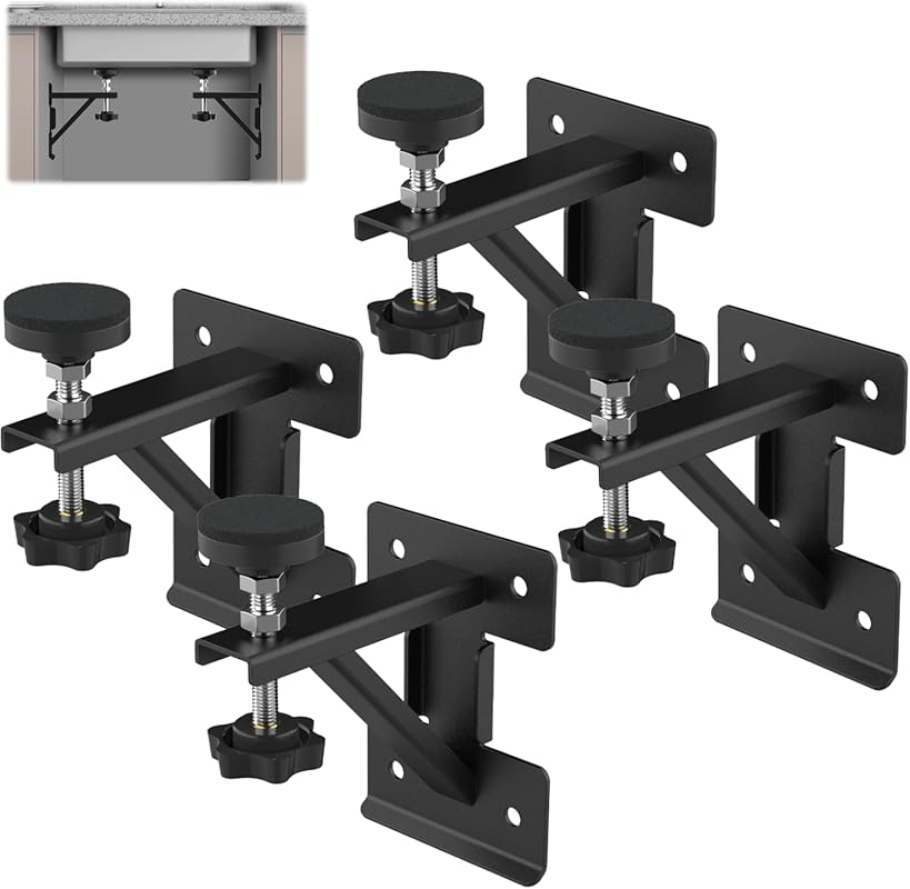 Patented Undermount Sink Brackets (4 Pcs) for Narrow Cabinets, Triangu
