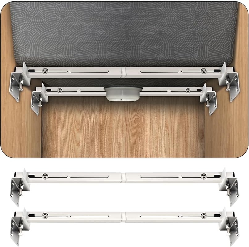 Upgraded Undermount Sink Brackets (2 Pack): Stainless Steel Adjustable