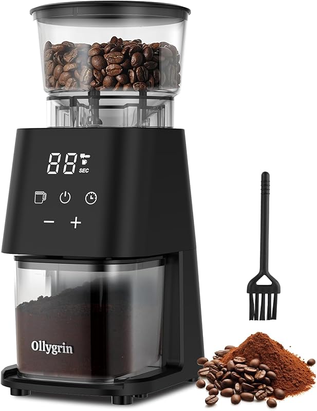 Electric Conical Burr Coffee Grinder with Touch Panel, 30 Grind Settin