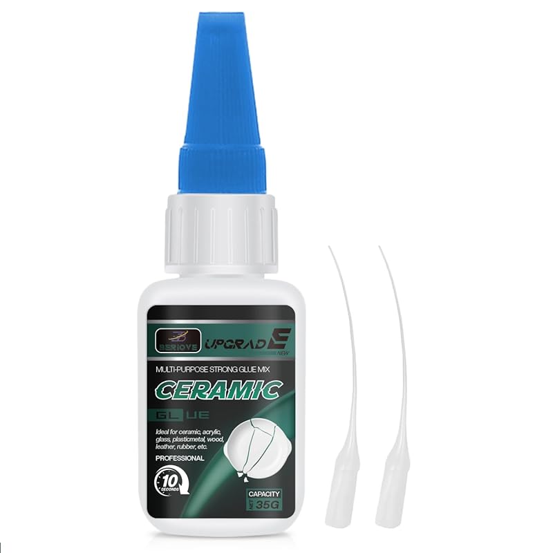 Super Gel Clear Ceramic Glue, Fast-Drying Waterproof Adhesive for Cera