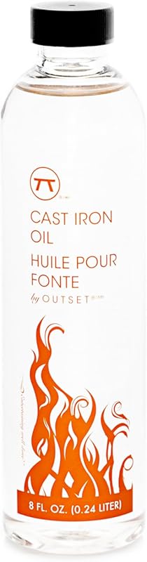 Outset Cast Iron Seasoning & Conditioning Oil, 8oz, for Restoring & Cl