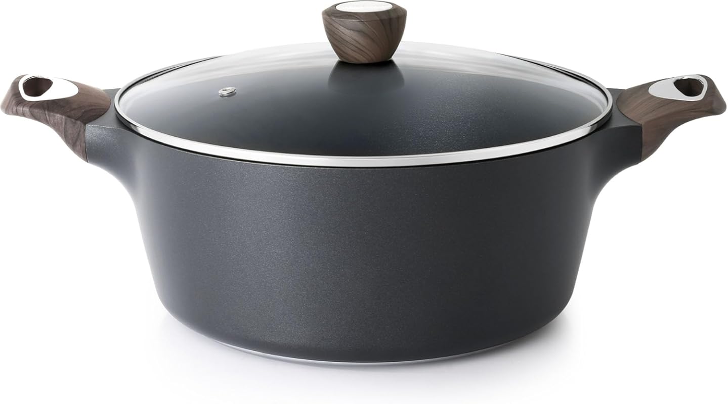 SENSARTE Nonstick Stock Pot with Lid, PFOA-Free Induction Cookware, He
