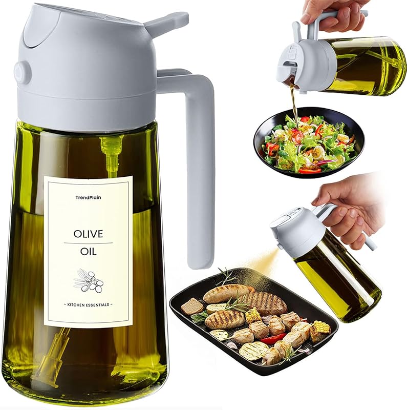 TrendPlain Original 16oz Olive Oil Sprayer Dispenser for Cooking, Air