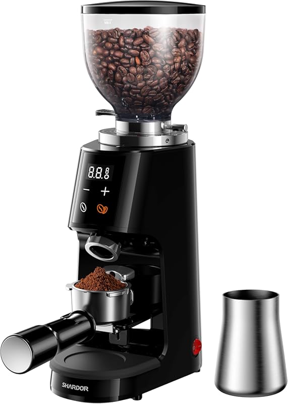 SHARDOR Professional 64mm Burr Coffee Grinder: 100 Settings, All-Metal