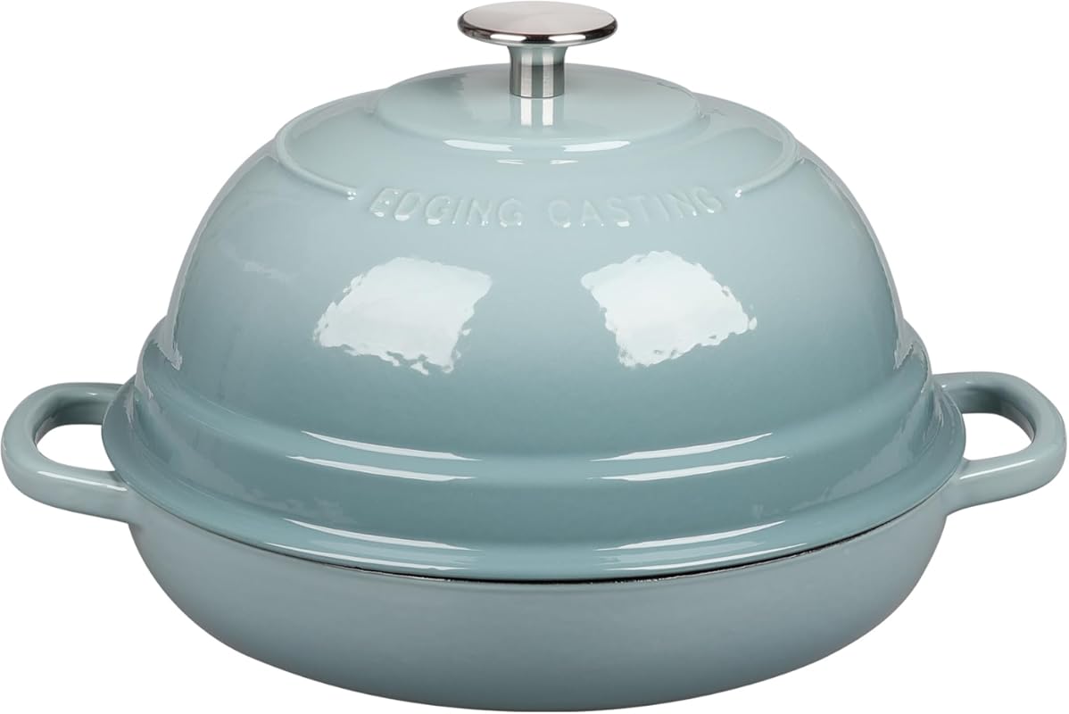 Seasalt Enameled Cast Iron 6 Quart Dutch Oven Pot with Lid for Homemad