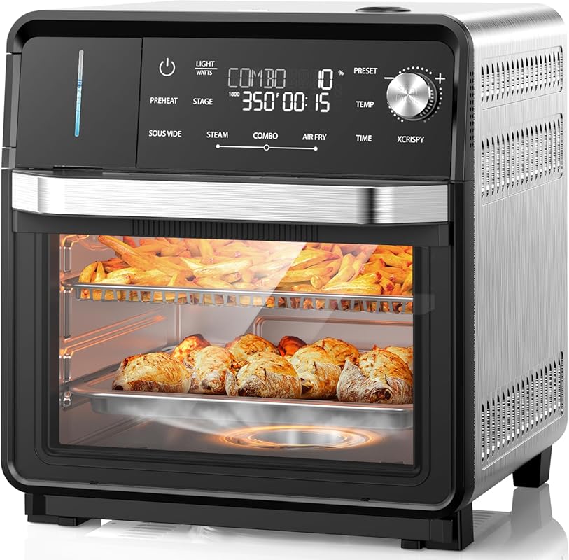 Nuwave 16-Quart Combi Steam Oven & Multi-Cooker with Air Fry, Sous Vid