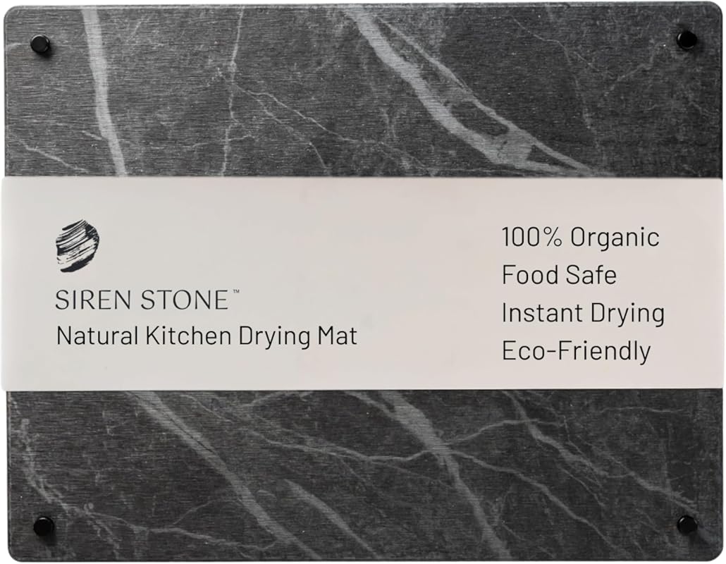 Siren Stone Large Diatomaceous Earth Dish Drying Mat for Kitchen – Qui