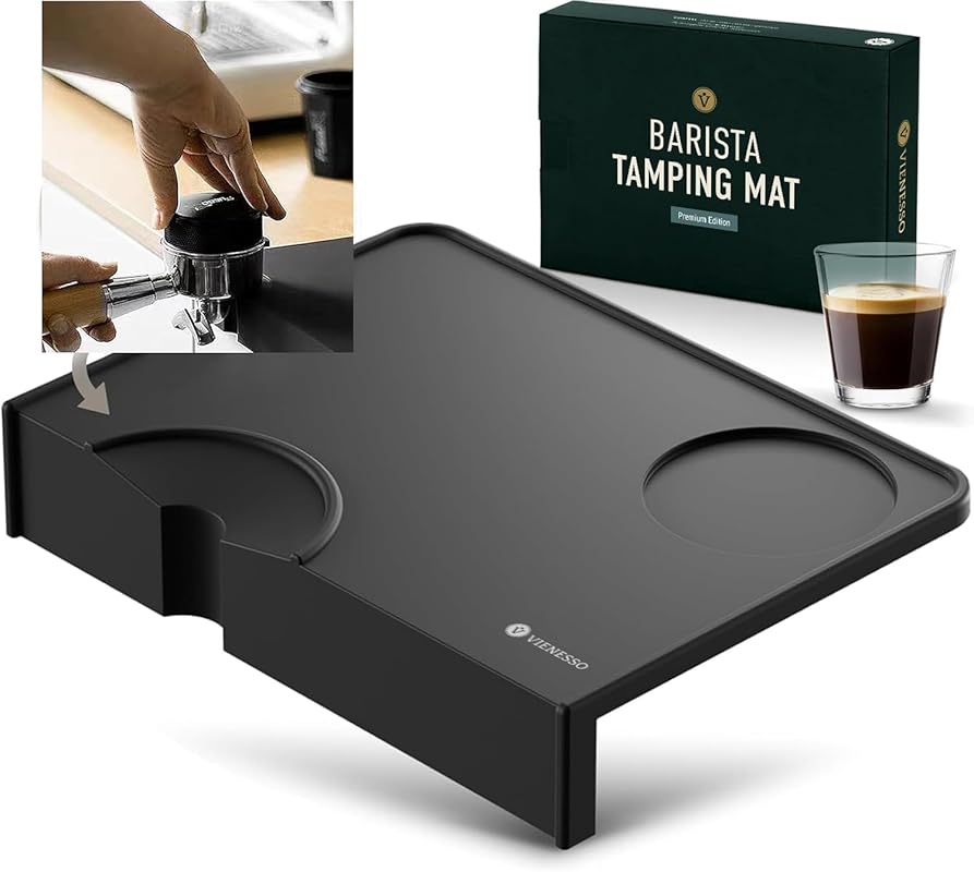 Non-Slip Silicone Espresso Tamping Mat for Countertop, Protective Bari