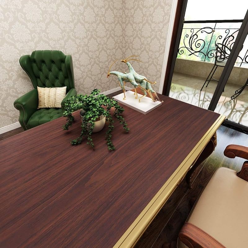 Livelynine 24x394 Dark Walnut Wood Grain Contact Paper, Peel and Stick