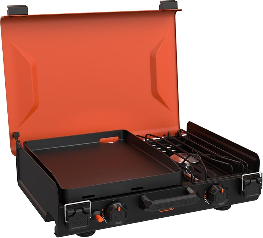 Blackstone 2364 Portable Camping Griddle with Side Burner, 12