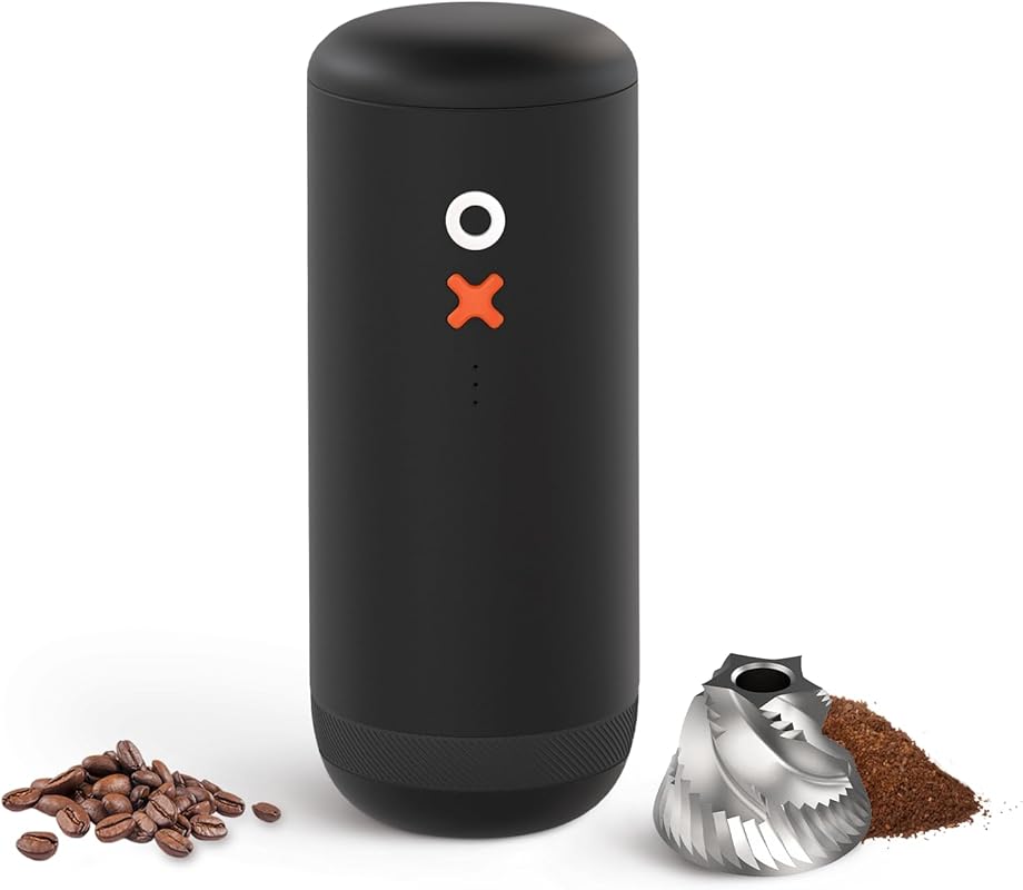 Nuttii Electric Portable Burr Coffee Grinder: Quiet, 20 Adjustable Con