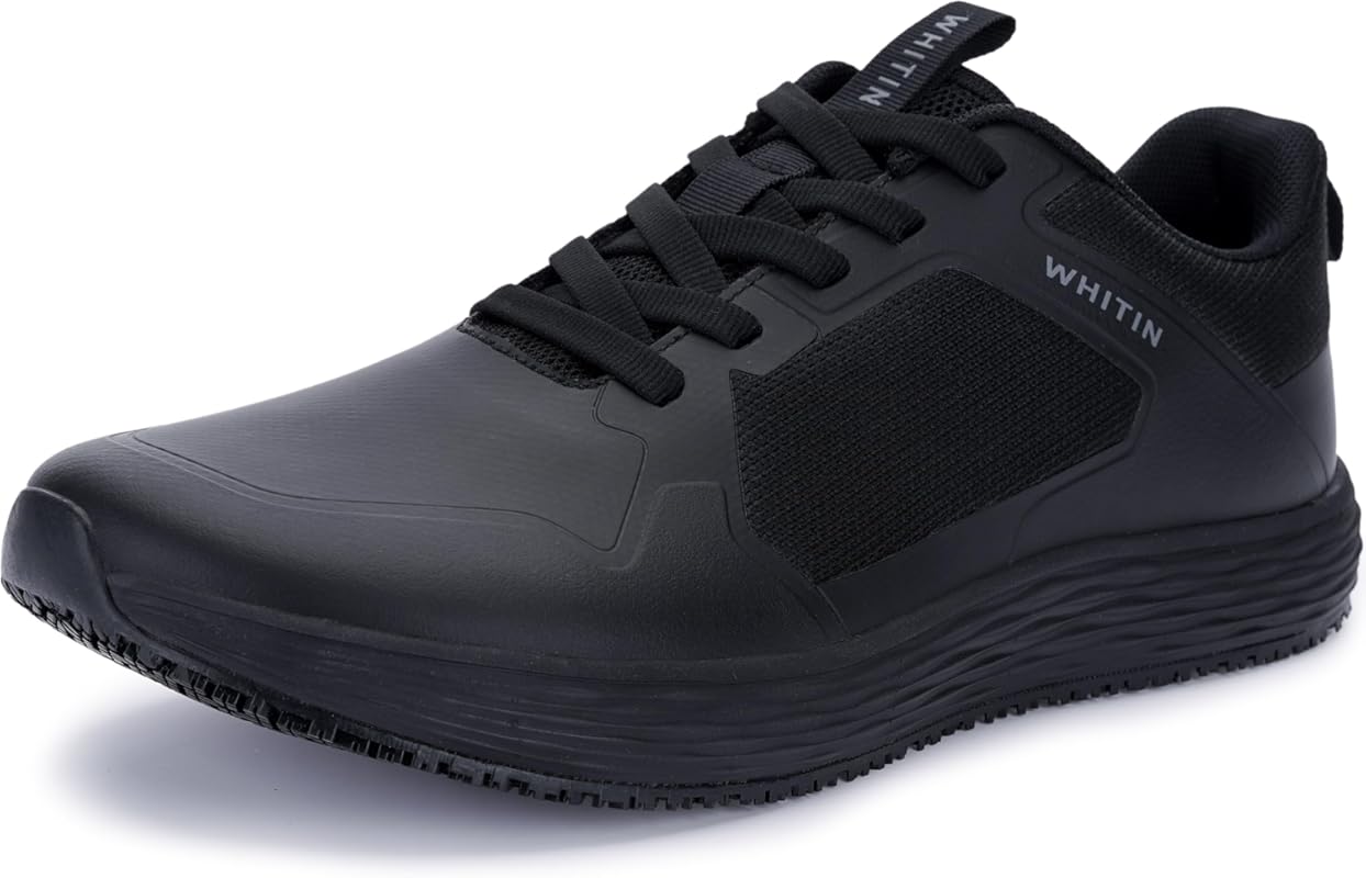 WHITIN Men's Wide Food Service Shoes - Water & Oil Resistant with Zero