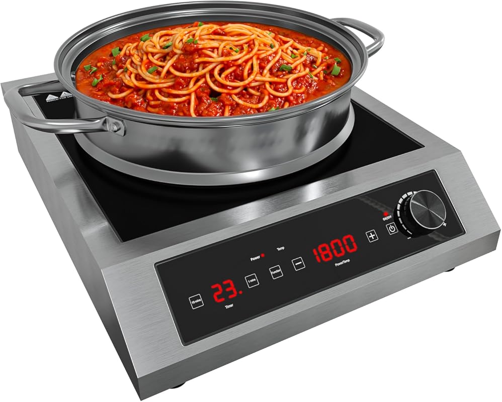 Sunvivi 1800W Portable Induction Cooktop, Commercial Electric Burner w