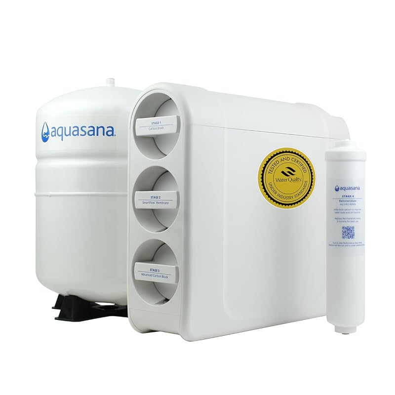 Aquasana SmartFlow RO Under Sink Water Filter System, WQA Certified, R