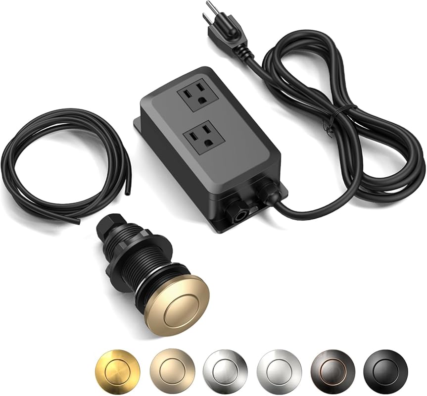 Professional UL Listed Dual Outlet Sink Top Garbage Disposal Air Switc