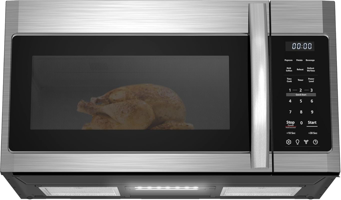 BLACK+DECKER EM044K6CE-SS Over the Range Microwave Oven, 1.7 Cu. Ft.,