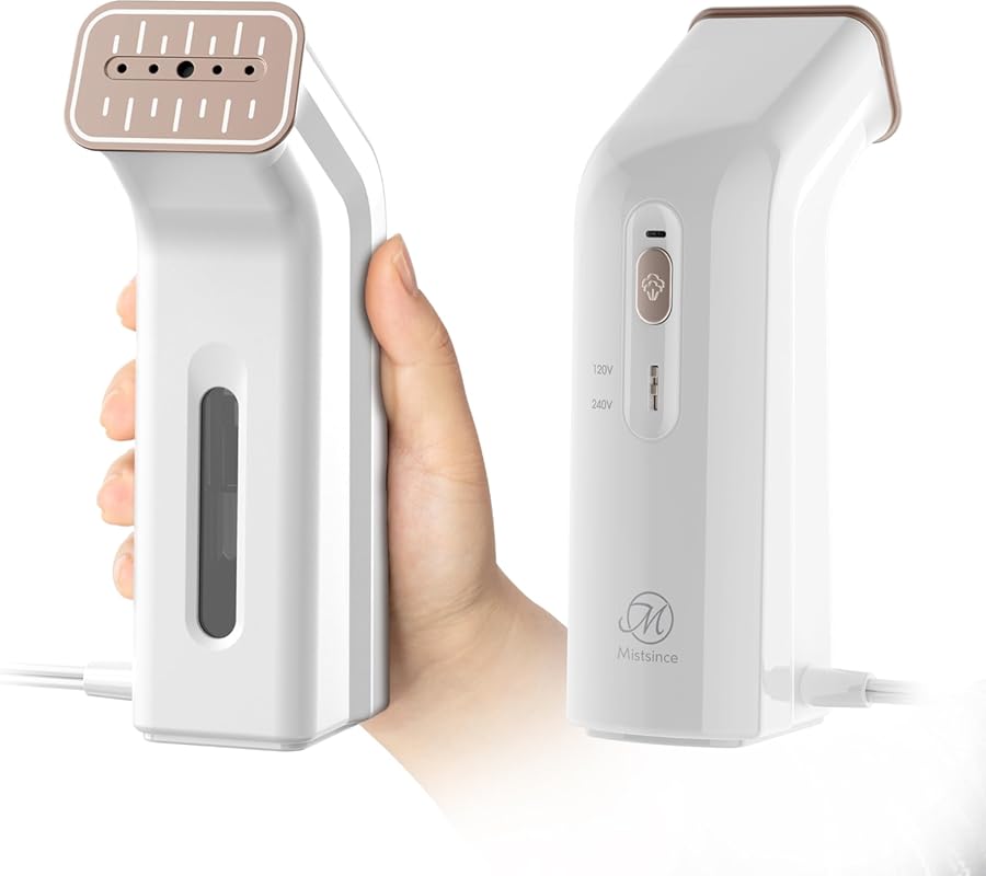 Portable Dual Voltage Mini Travel Steamer for Clothes, 2-in-1 Iron, 25